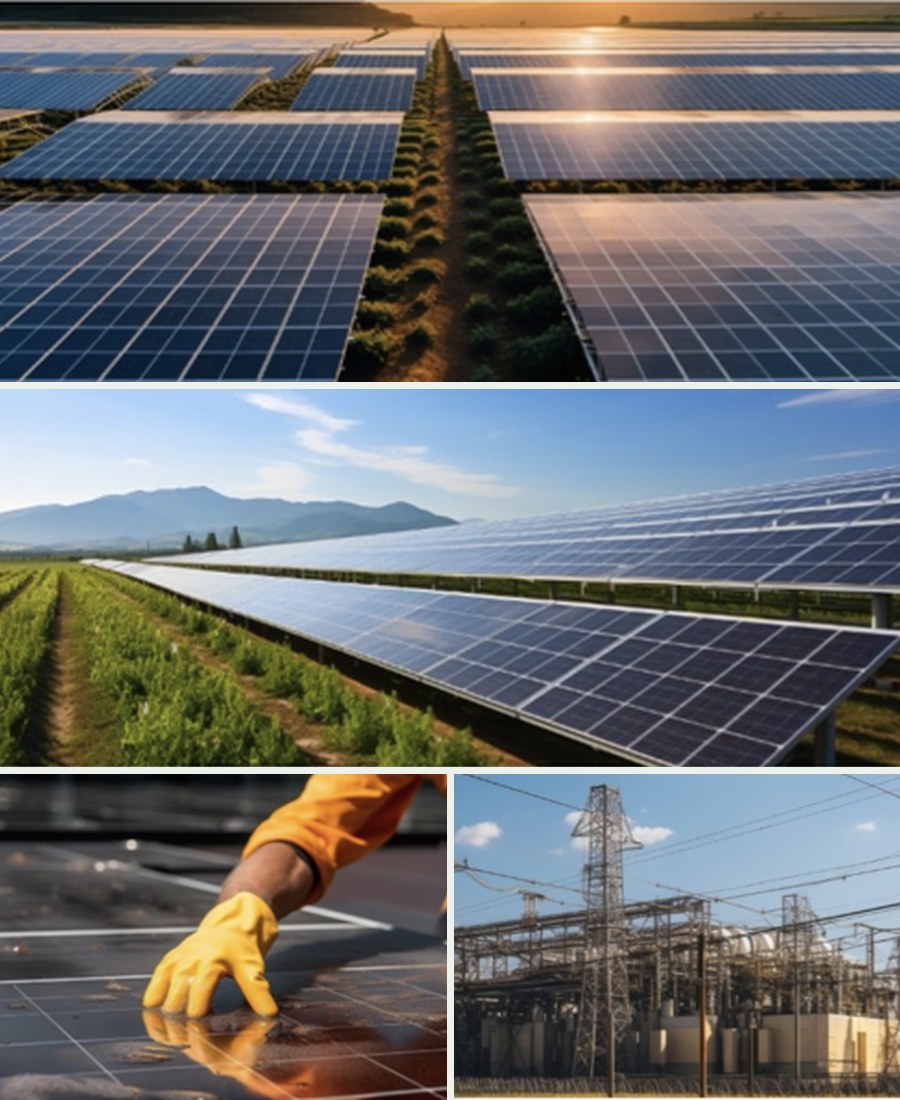 Solar generation and battery storage project images